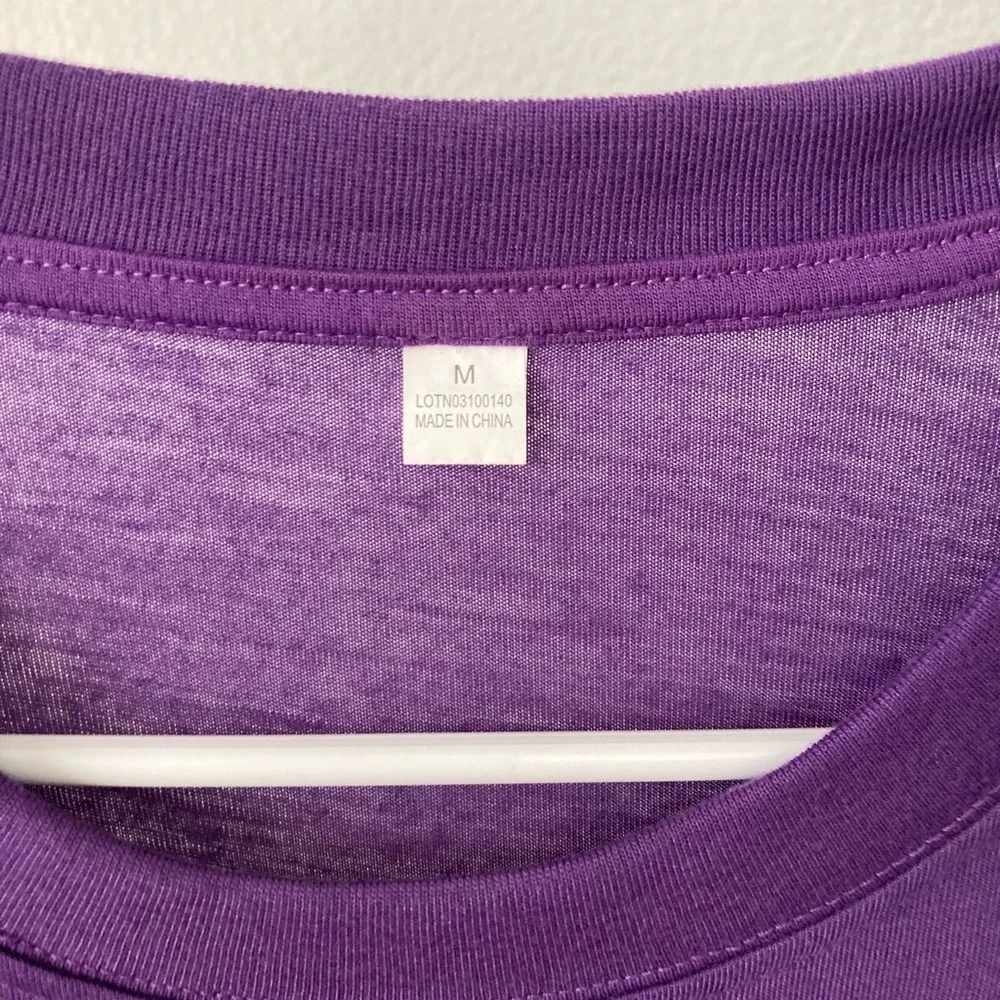 “Let it be” Purple Short Sleeves Medium TShirt - Picture 3 of 3
